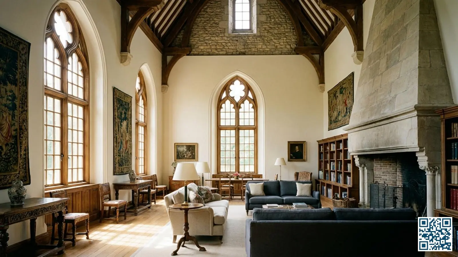 Interieur van een gerestaureerd monumentaal pand met isolerend glas dat de historische uitstraling behoudt